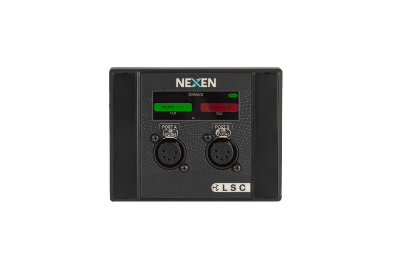 LSC Control; NEXEN; Wall Mount; 2 Port FXLR; RDM; POE; LED Display