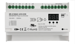4 Channel Phase Dimmer; 1.2A ch; TE & LE; DMX RDM; DinRail