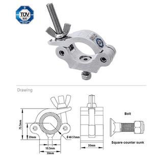 Half Coupler Aluminium Slim