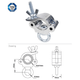 Half Coupler Aluminium with M12 Ring