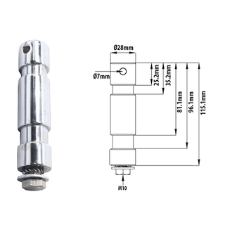 Spigot 28mm TV