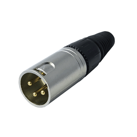 XLR 3 Pin Connector Chord Mount Male Gold Pin