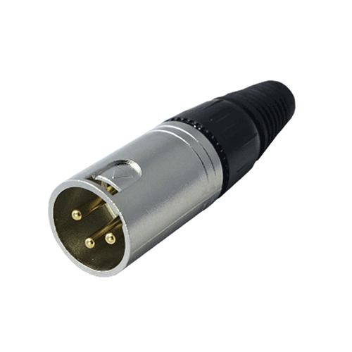 XLR 3 Pin Connector Chord Mount Male Gold Pin