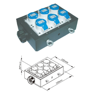 Distro Box 6 Channel CEE/19Pin