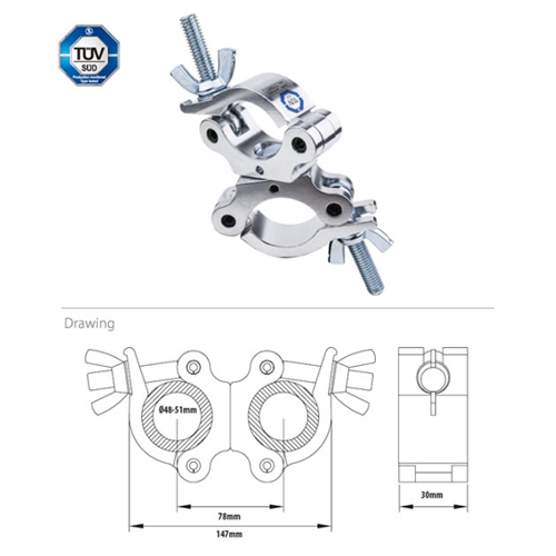 Swivel Coupler Aluminium Slim