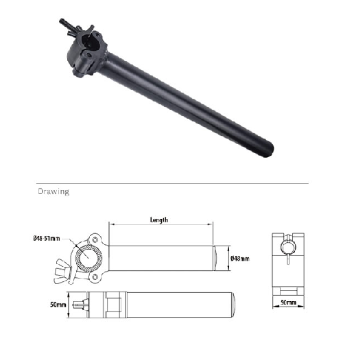 Boom Arm 500mm Black