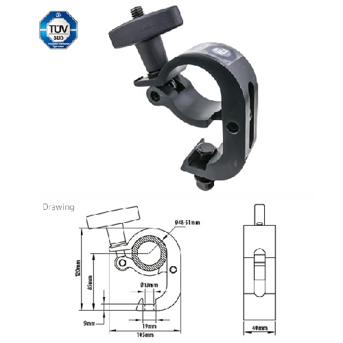 Handcuff/Scanner Clamp Black