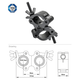 Swivel Coupler Aluminium Black