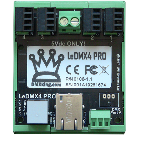 DMXKing LeDMX  Din Rail 12-24VDC