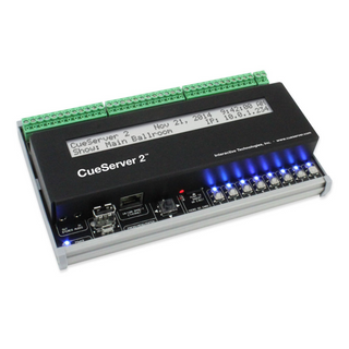 Din-Rail mounted CueServer2 with terminals , 1024 channels