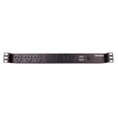 Jackson 1RU 6x Outlet Horizontal Power Rail