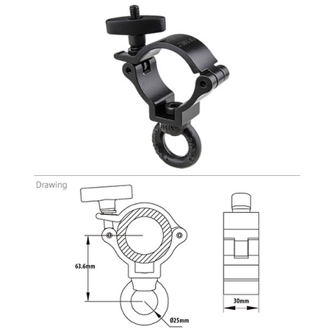 Eye Ring Burger Coupler Black