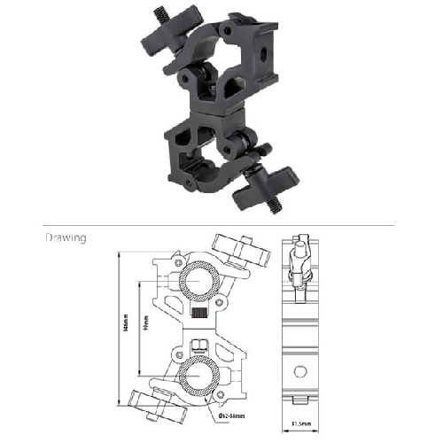 Nugget Coupler Swivel Black