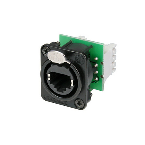 Neutrik Panel mount w/ IDC 110 Punch Down - Black