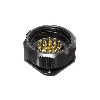 19 Pin Panel Mount Male with Lock Ring Solder