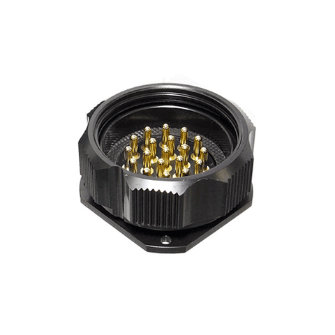 19 Pin Panel Mount Male with Lock Ring Solder