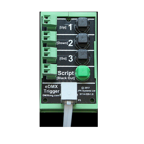 eDMX Trigger 4 Button/ Input Din Rail