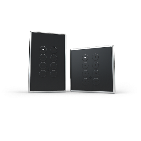 Button Panel Station US Black-on-Black (Magnetic Overlay)