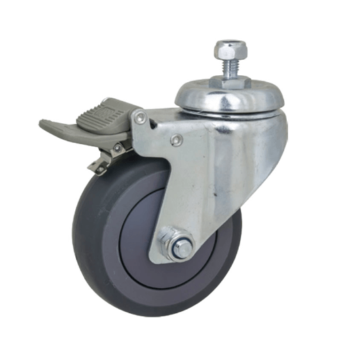 80mm Caster wheel with square adaptor Brake set of 3