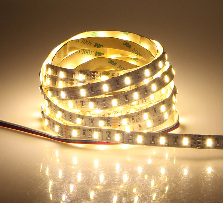 5050 WW+CW LED Tape; IP20; 24vdc; 12w/m; 60 LED/m; CRI 85