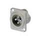 Neutrik 3 Pin Male Panel Mount with Nickel Housing and Silver Contacts