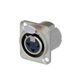 Neutrik 3 Pin Female Panel Mount with Nickel Housing and Silver Contacts
