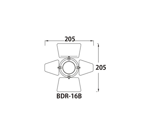 Par16 Barndoor Black