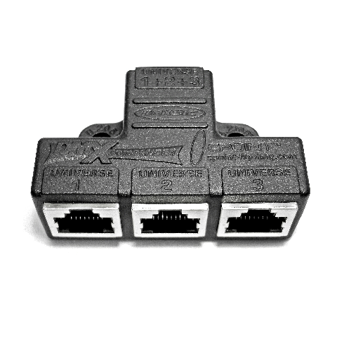 DMX Compander 3 x RJ45 into 1 x RJ45