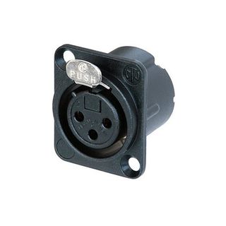 Neutrik 3 Pin Female Panel XLR - Black