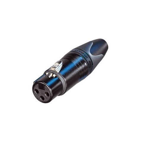 Neutrik 3 Pin Connector - Black - Gold Pins