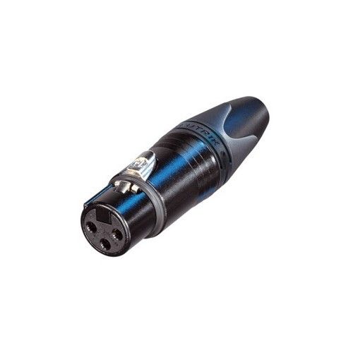 Neutrik 3 Pin Connector - Black - Gold Pins