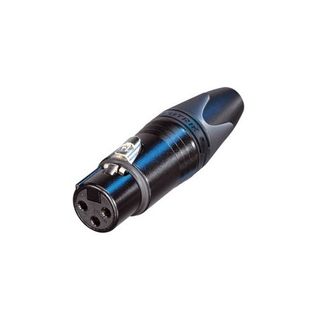 Neutrik 3 Pin Connector - Black - Gold Pins