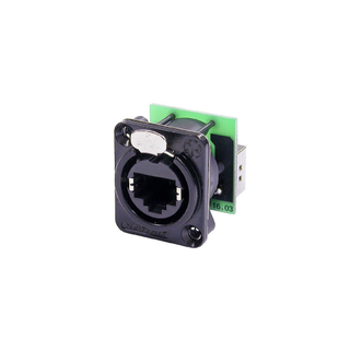 Neutrik D-TYPE receptacle rear RJ-45 Feed-Thru Socket Blk