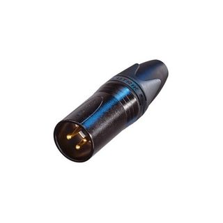 Neutrik 3 Pin Connector - Black - Gold Pins