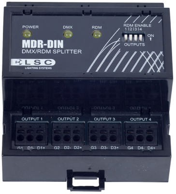 MDR-DIN Splitter; Push terminals I/O & power