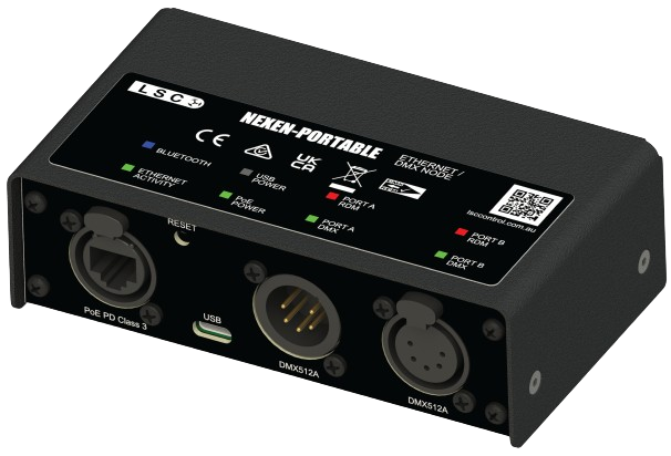 NEXEN-DIN 2 Port DMX/RDM Portable Node