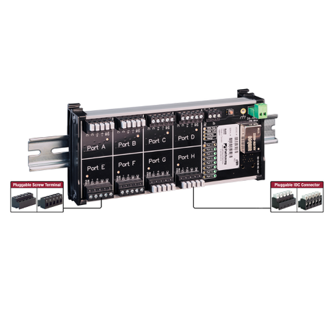 DMX/RDM Hub, 8 ports, eDIN, Fully Isolated
