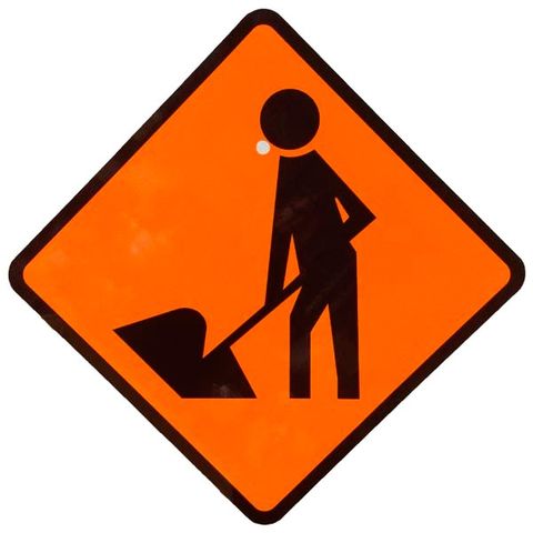 Sign Diamond "Men at Work" 750x750