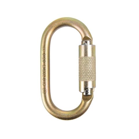 ISC Steel Oval Supersafe Carabiner - Keylock