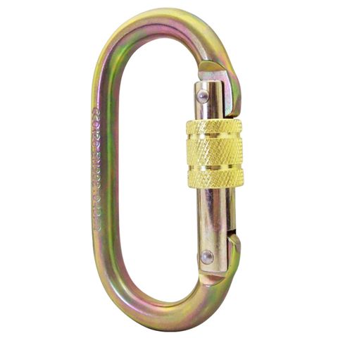 ISC Steel Oval Screwgate Carabiner - Keylock 30kN