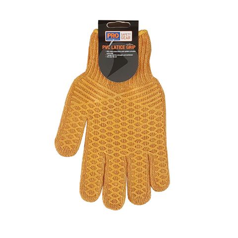 Lattice Cotton/PVC Criss Cross Gloves