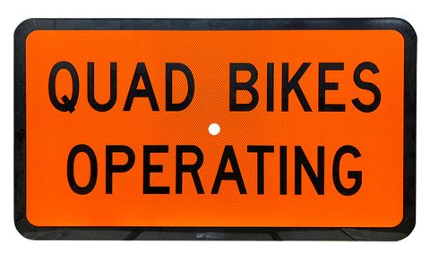 Sign Supplement "Quad Bikes Operating" 2 Line