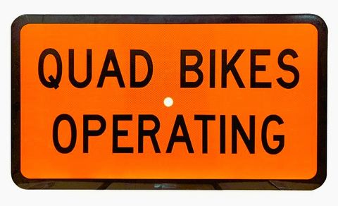 Sign Supplement "Quad Bikes Operating" 2 Line