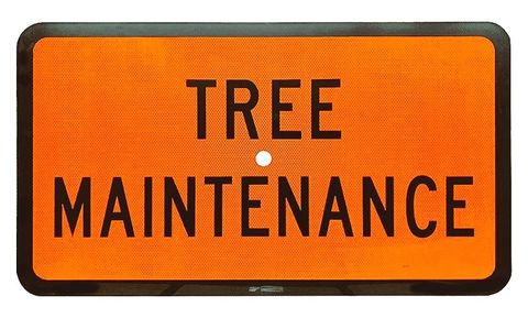 Sign Supplement "Tree Maintenance" 2 Line