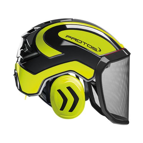 PROTOS® Integral Forestry Helmet - Black/Neon-Yellow