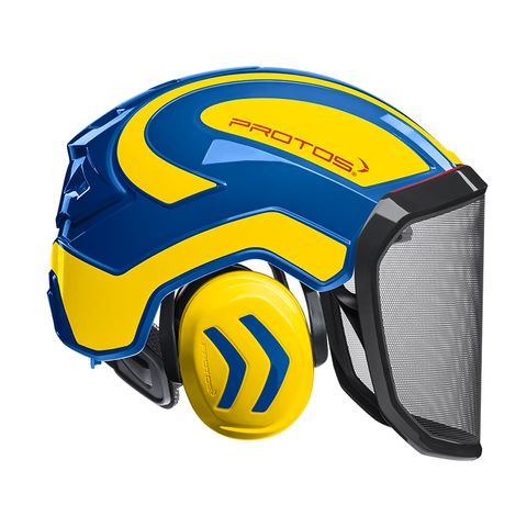 PROTOS® Integral Forestry Helmet - Blue/Neon-Yellow