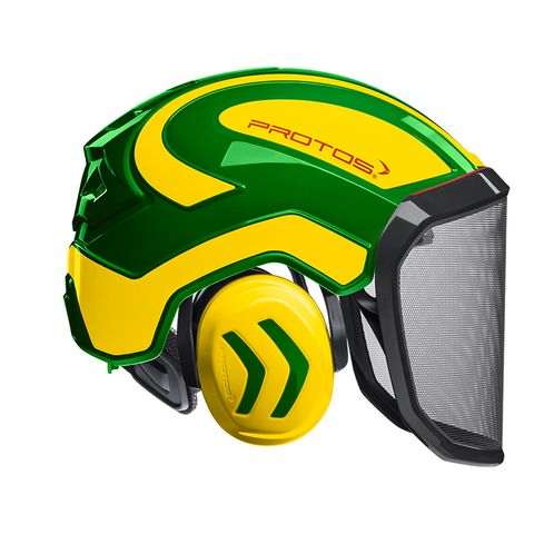 PROTOS® Integral Forestry Helmet - Green/Neon-Yellow