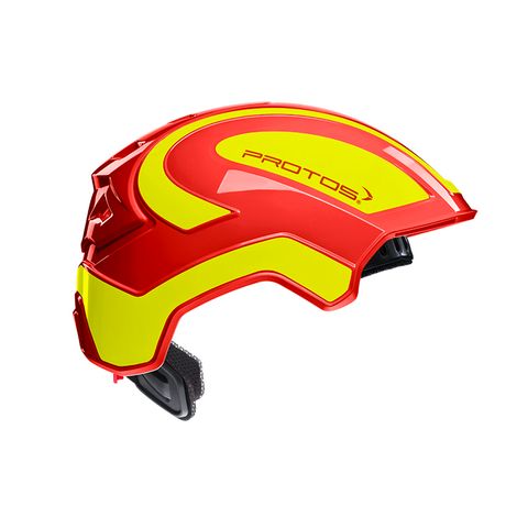 PROTOS® Integral Industry Helmet - Red/Neon-Yellow