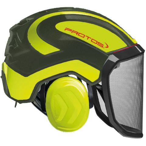 PROTOS&reg; Integral Forestry Helmet - Olive/Neon-Yellow