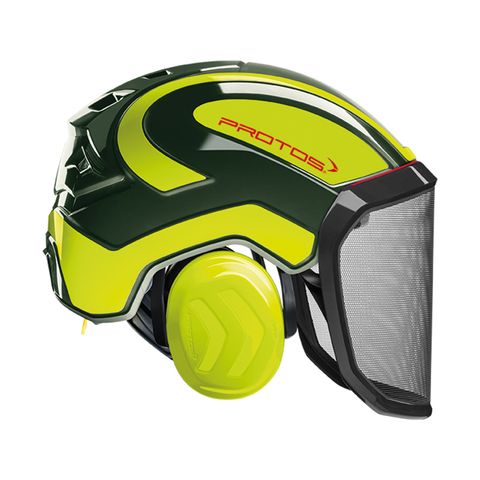 PROTOS® Integral Forestry Helmet - Olive/Neon-Yellow